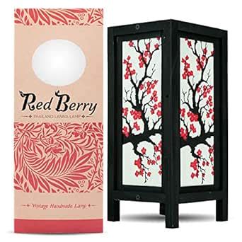 Buy RED BERRY THAILAND LANNA LAMP Japanese Sakura/Cherry Blossom LAMP ...