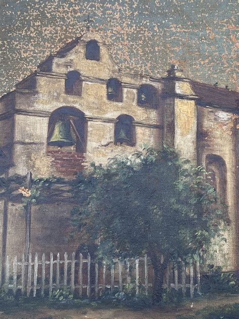 Pasadena San Gabriel Mission Victorian Oil Painting on Canvas by Ellen B. Farr For Sale at ...