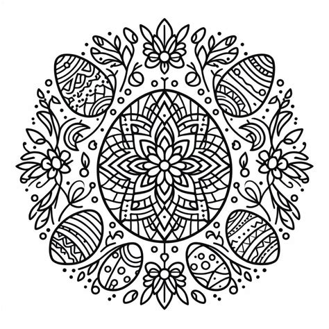 Free Mandala Easter coloring page - Download, Print or Color Online for ...