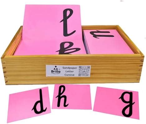 Brilla Made Montessori Sandpaper Letters | Wooden Cursive Puzzle ...