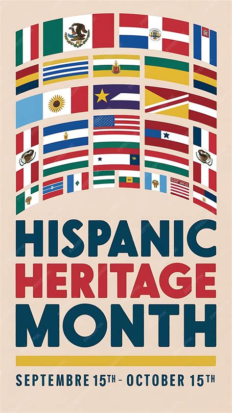 Hispanic Heritage Month Poster Vector Illustration | Premium AI ...