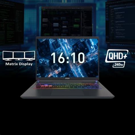 MSI Vector 16 HX AI A2X Intel Core Ultra 7 14th Gen 255HX - (16 GB/1 TB ...