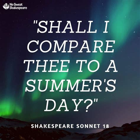 Sonnet 18: 'Shall I Compare Thee To A Summer's Day?' ️