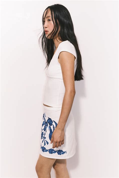 Women's White Cap-sleeved top | H&M IN