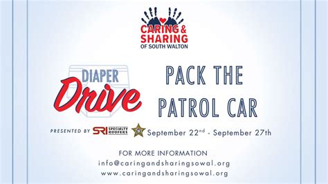 Pack the Patrol Car - Caring & Sharing Diaper Drive, Walton County ...