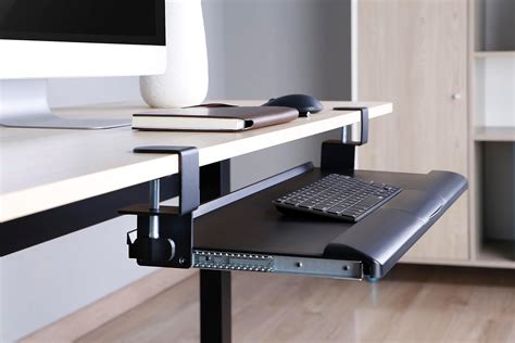 ErgoYou Clamp-On Ergonomic Keyboard Tray – Extra Spacious 27” Platform ...