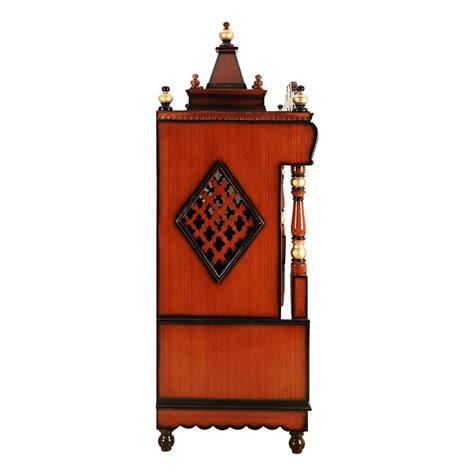 Divine Floor Rested Pooja Mandir for Home with Door - Brown – DZYN ...