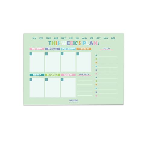 This Weeks Plan Notepad | Organised Undated Weekly Planner Notepad – REFUSE