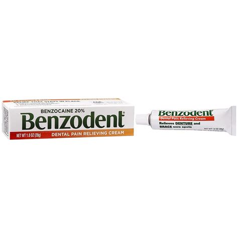Buy Benzodent Dental Pain Relieving Cream for Dentures and Braces ...
