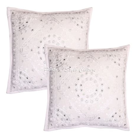 Buy Stylo Culture Decorative Cotton Cushion Covers for Bed 16x16 Inch ...
