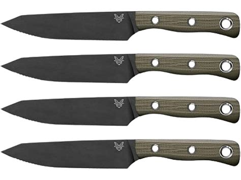 Benchmade Custom Table 4 Piece Kitchen Knife Set Partially Serrated