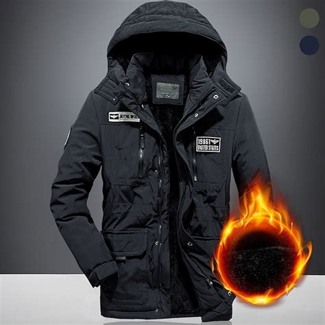 Men's Military Tactical Jacket Winter Coat Hiking Fleece Jacket Polar ...