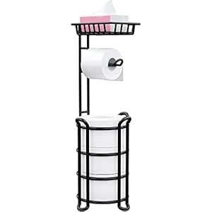 Unique Lifestyle Toilet Paper Holder Stand with Shelf, Free Standing ...
