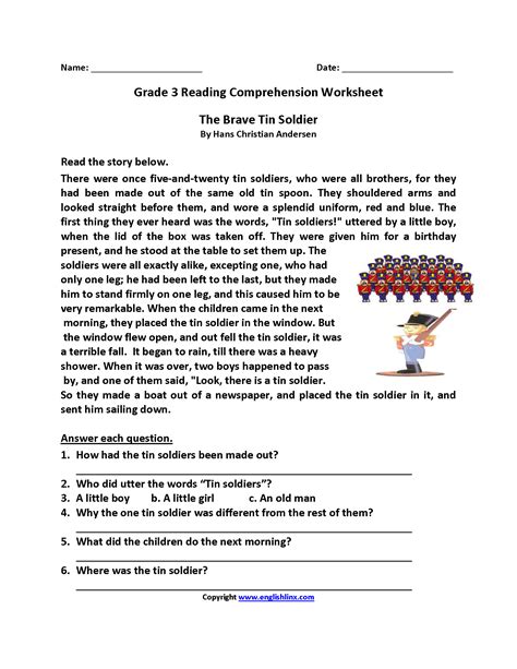 K5 Reading Comprehension Worksheets