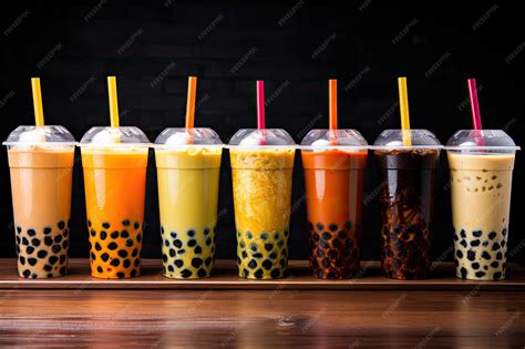 Premium Photo | Taiwanese bubble tea and Thai bubble tea
