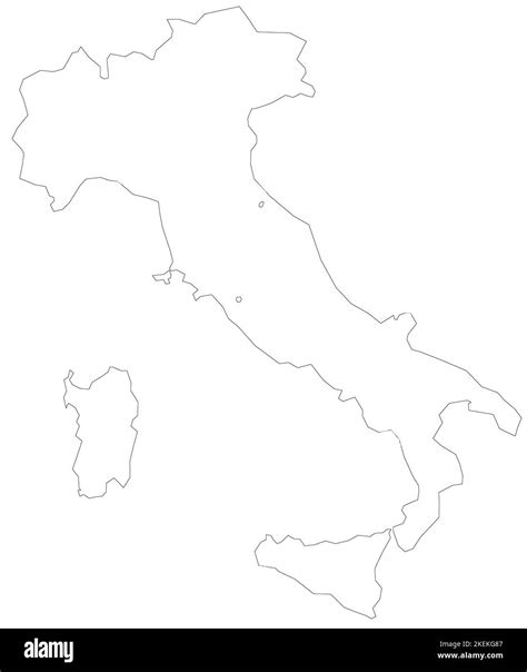 Map of Italy filled with white color Stock Photo - Alamy