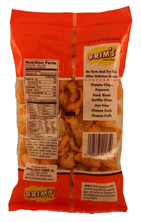 Pork Rinds Nutrition Facts at Hamish Mitford blog