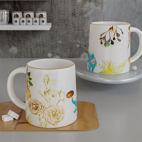 Buy The Earth Store Elephlora Coffee Mug 320ml Capacity, Microwave ...