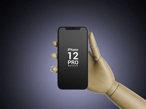 Free Wooden Hand Holding iPhone 12 Pro Mockup PSD - Good Mockups