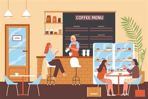 Coffee Shop Vector Image 的图像结果