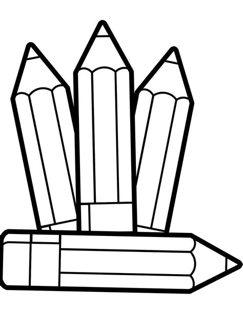 Easy Printable Coloring Pages Colored Pencils