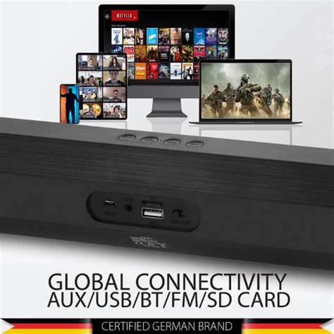 Buy Blaupunkt SBA20 16W Bluetooth Soundbar for TV -Black Online | TechBzar