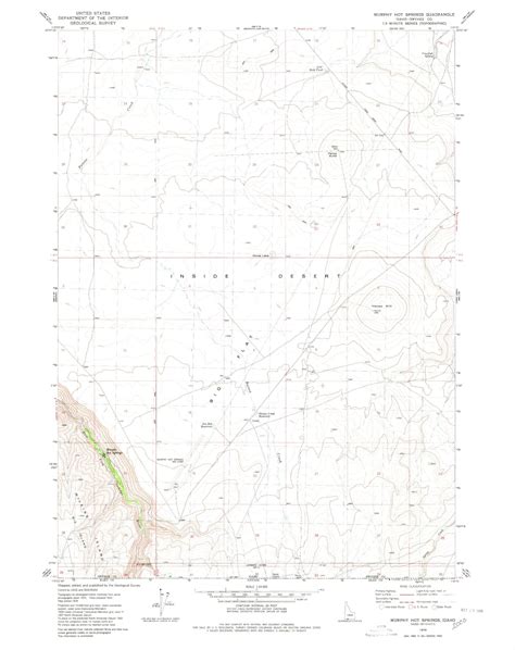 Classic USGS Murphy Hot Springs Idaho 7.5'x7.5' Topo Map – MyTopo Map Store