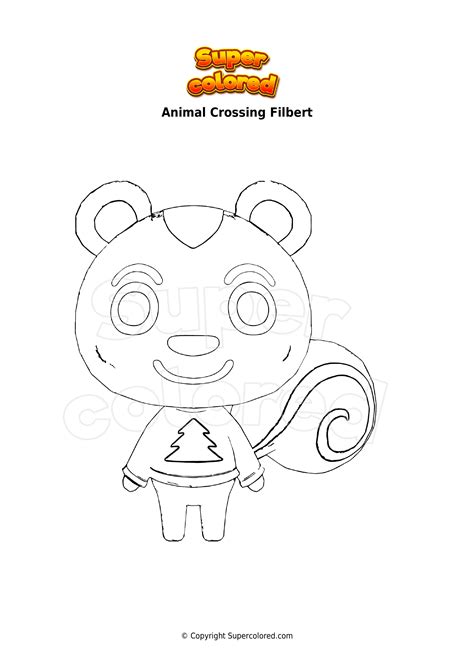 Coloring page Animal Crossing Filbert - Supercolored.com