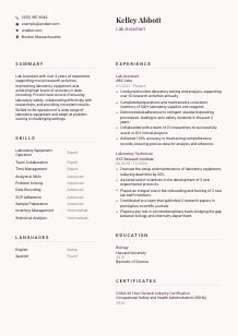 Image result for Lab Assistant Resume Example