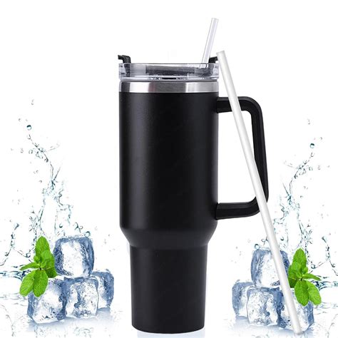 DOEASY 1.2ML Hot and Cold Tumbler with Handle and Straw Lid Double ...