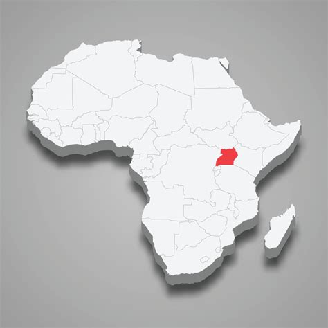 country location within Africa. 3d map Uganda 22753734 Vector Art at Vecteezy