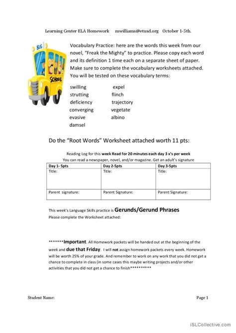 Image result for Homework Packet