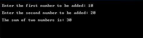 A C# Console Program to Add Two Numbers 的图像结果