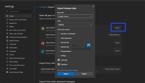 Import Browser Data 的图像结果