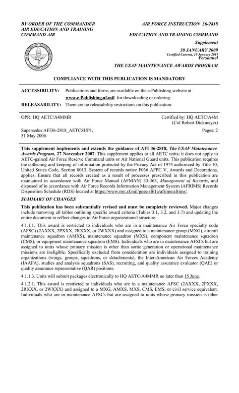 Usaf Awards And Decorations Afi | Billingsblessingbags.org