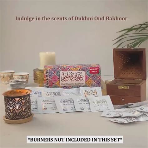 Dukhni Oud Bakhoor Variety Box Sample Set - 30 Pieces of Assorted ...