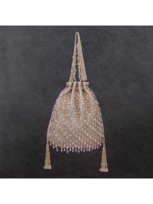 Buy Lovetobag Opal Potli Rose Quartz Pink with Handle Online