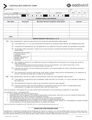Eastwest Dispute Form 2020-2025 - Fill and Sign Printable Template Online