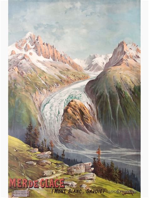"Mer de Glace vintage travel poster" Poster by stickart-marek | Travel ...