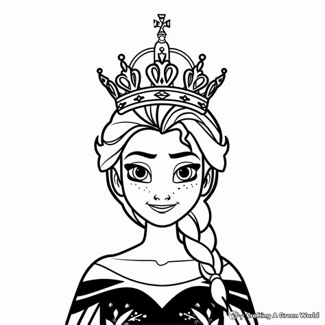 Queen Elsa Frozen Coloring Pages - Free & Printable!