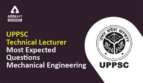 UPPSC Polytechnic Lecturer Exam Preparation Mechanical Engineering Most ...