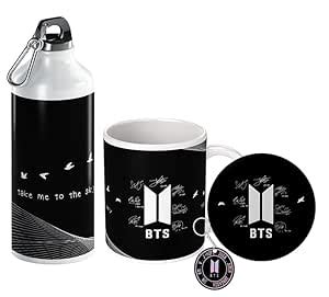 Buy NH10 DESIGNS Bts Signature logo Printed Coffee Mug, Sipper 600ml ...
