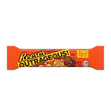 Reese's Outrageous! Peanut Butter, Caramel and PIECES King Size Candy ...