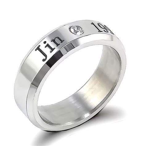 Buy University Trendz BTS Bangtan Stainless Steel Ring - Kpop Jin Name ...