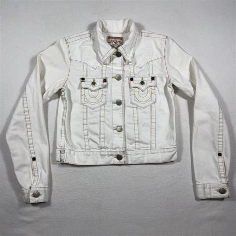 True Religion White Jean Jacket