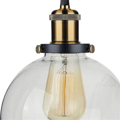 3-Lights Round Cluster Chandelier Modern Glass Globe Hanging Light, An ...