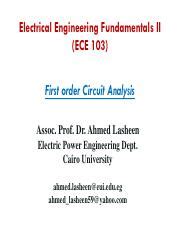 Image result for First Order Circuits Course