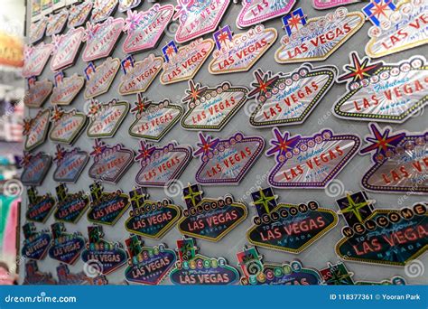 Various Las Vegas Souvenirs on Display at Gift Shop Editorial Photo ...
