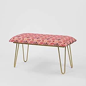 Chumbak Kitsch Bench - Pink Ikkat (2 Seater Bench, Iron, Pink) : Amazon ...