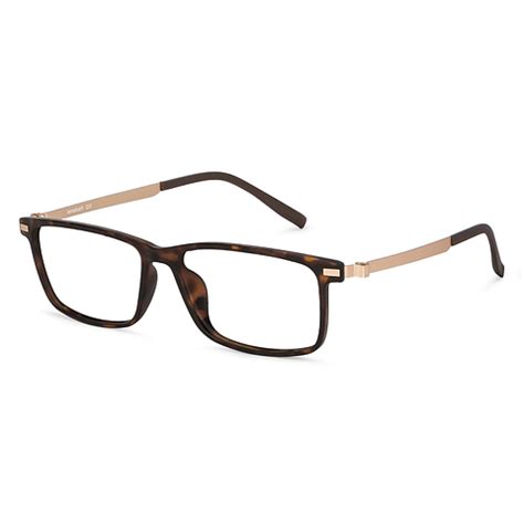 Buy Brown Tortoise Gold Brown Full Rim Rectangle Lenskart Air Online ...